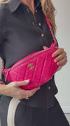 Chanel  Pink  Quilted Lambskin Leather Bag
