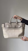Burberry Mushroom Canvas And Leather Banner Tote Bag