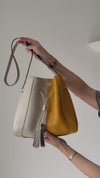 Mulberry Millie Deep Amber Black Chalk Grain Leather Tote Bag