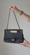 Chanel A Real Catch Black Leather Flap Bag