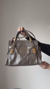 Chloe Grey Leather Victoria Tote Bag