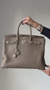 Hermes Birkin 35 Etoupe Togo Leather Bag 2016