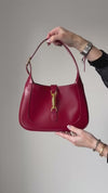 Gucci Jackie 1961 Burgundy Small Leather Shoulder Bag