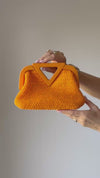 Bottega Veneta Tangerine Orange Point Top Handle Bag