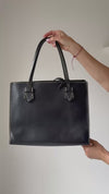 Moreau Paris Black Leather Tote Bag