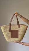 Loewe Large Raffia Basket Tote Bag