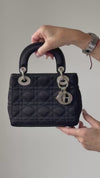 Dior Mini Lady Dior Black Satin Bag