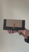 Saint Laurent Kate Black And Beige Clutch Bag