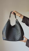 Louis Vuitton Carmel Black Mahina Leather Hobo Bag Carry top