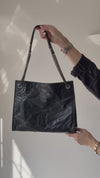 Saint Laurent Black Niki Chevron Matalesse Bag