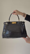 Fendi Peekaboo Medium Black Crocodile Bag
