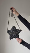 Chanel Black Leather Limited Edition Star Handbag