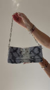 Gucci Vintage Grey And Blue Beaded Tom Ford Beaded  Shoulder Bag
