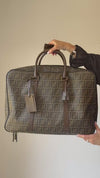 Fendi Zucci Canvas And Leather Travel Bag