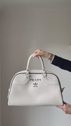 Prada Adidas White Boston Bowling Bag