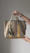 Prada Logo Jacquard Canvas Tote Bag