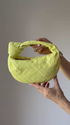 Bottega Veneta Mini Jodie Yellow Intrecciato Leather Bag