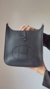 **UNUSED** Hermes Evelyne 29 Black Clemence Leather Crossbody Bag 2026