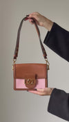 Louis Vuitton Mini Dauphine Brown Pink Leather Bag