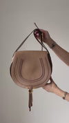 Chloé Marcie Large Tan Leather Crossbody Bag