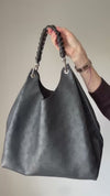 Louis Vuitton Carmel Black Mahina Leather Hobo Bag Carry top