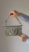 Valentino Garavani Small Crystal Locò Shoulder Bag