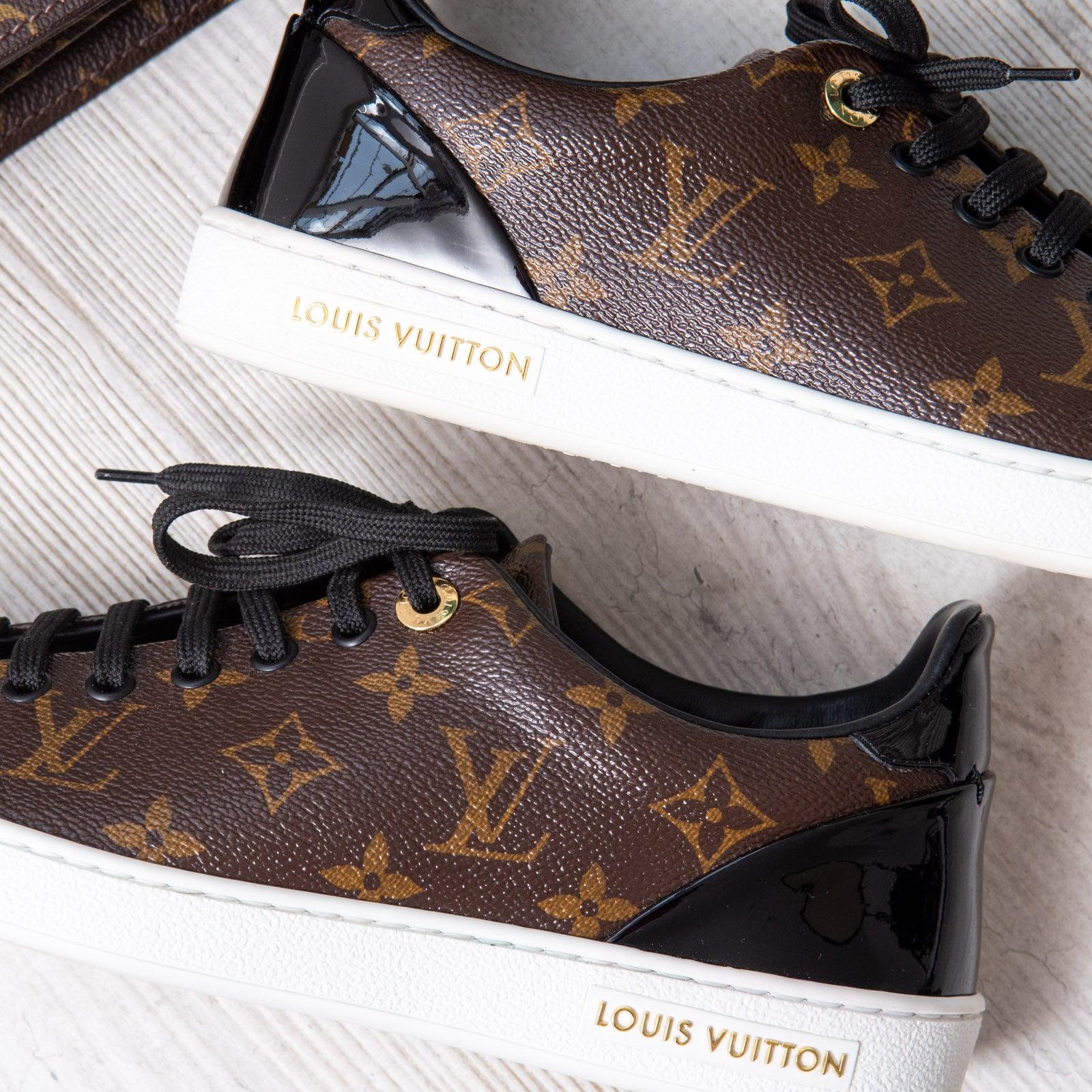 Frontrow leather trainers Louis Vuitton Brown size 37.5 EU in Leather -  32528972