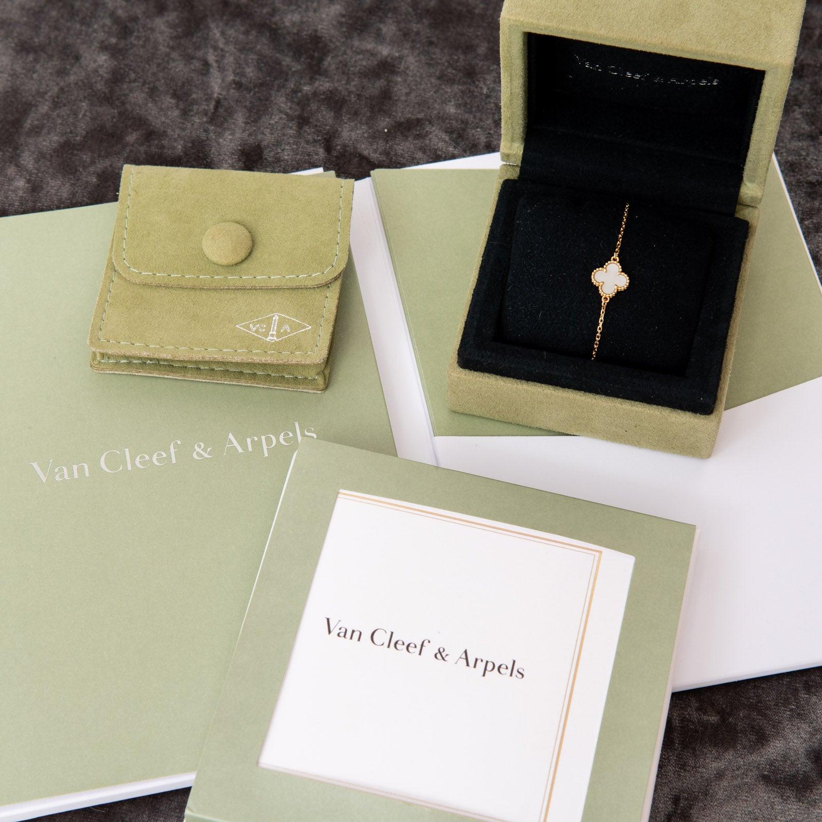 Van Cleef & Arpels Sweet Alhambra bracelet 18K Yellow Gold Mother-of-pearl - EVEYSPRELOVED