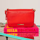 Amanda Wakeley Stud Embellished Red Leather Bag