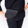 Christian Dior Matte Black Saddle Belt Bag - EVEYSPRELOVED