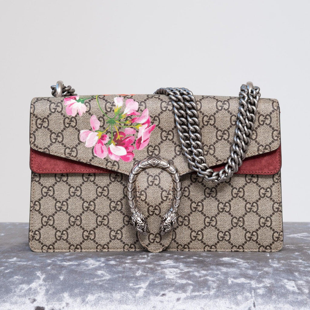 Gucci Dionysus Brown And Burgundy GG Blooms Bag