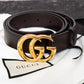 Gucci GG Marmont leather belt with shiny buckle - EVEYSPRELOVED