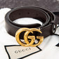 Gucci GG Marmont leather belt with shiny buckle - EVEYSPRELOVED