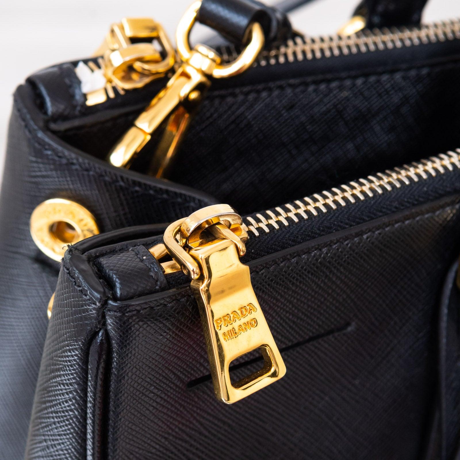 Prada Saffiano Double Zip Top Tote Bag - EVEYSPRELOVED