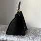 Celine Trapeze Black Patent Leather and Suede Bag
