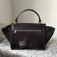 Celine Trapeze Black Patent Leather and Suede Bag